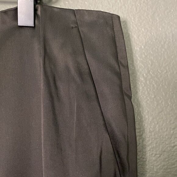 Miu Miu Chocolate Brown Satin Trouser Dress Pants - Picture 5 of 14